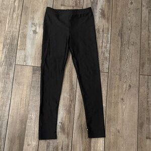 Girls PixieLane Metallic Black Leggings